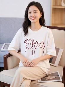 Women T-Shirts - 白色 - 查看 1