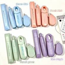 4 piezas de rollos de cinta adhesiva de doble cara de color macaron lindo, herramienta de papelería adhesiva fuerte para scrapbooking, planificador, envolver regalos, hacer tarjetas de felicitación y manualidades DIY - Talla única - Ver 6