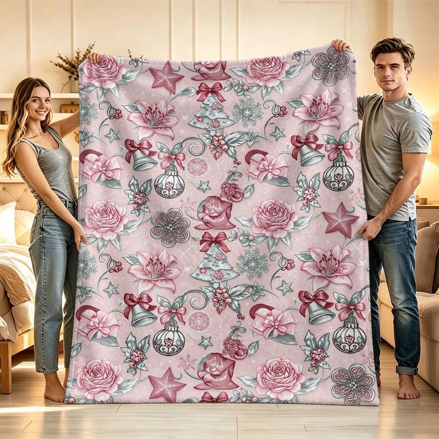 1PC Flannel Blanket, Summer Blanket, Bed Blanket , Blankets For Camping, Blanket For Beach, Throw Blanket, Multi-Use Blanket Soft , Cooling Blanket - Style Z - View 1
