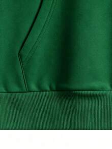 Sudadera con capucha Hombre Oversize hombros caídos estampado palabra RESPECT camuflaje bolsillo canguro ligera estilo militar street casual para salidas y paseos juvenil - Verde - Ver 6