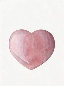 1/2pcs Natural Random Rose Quartz Heart - Polished Natural Rose Quartz Heart With Natural Inclusions And Cracks; A Very Suitable Natural Crystal Stone For Meditation And Energy Work. This Handmade Natural Stone Has Unique Pink Tones And Smooth Edges, The Stone Is Naturally Formed And May Have Color Differences And Internal Cracks - Multicolor - View 11