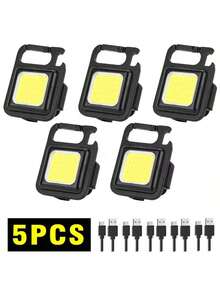 1pc Mini Keychain Light, Multi-Function Portable Handheld Light, Mini Flashlight, Outdoor Strong Magnetic Work Light, Key Light - Black - View 15