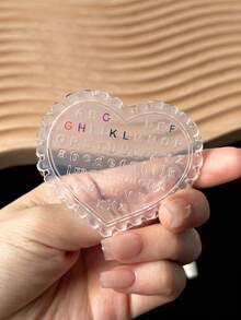Square Heart-Shaped 26 English Alphabet Silicone Nail Art Mold, Upper & Lower Case 3D Carved Mold For Press-On Nails, Nail Gel Carving And Shaping Tool - Multicolor - View 4