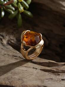 Cring Coco 1pc Fashion Boho Simple Geometric Ring For Woman Accessories New Simple Golden Rings Daily Party Music Festival Jewelry Valentine's Day Gift - Irregular - View 8