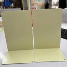 1/2件極簡金屬書立，防滑設計，大號/特大號書架，適合學生書籍，理想的學校用品，返校桌面收納，辦公用品，桌面配件，辦公桌物品 - B - 查看 11