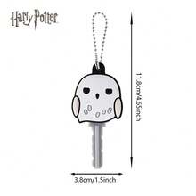 Monogram 1PC Warner Bros Official Licensed  Hedwig Owl Character Acrylic Keychain Pendant For Backpack Car Key Decoration Accessories Holiday Gift - Antique Silver - View 2