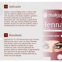 Kit Sobrancelha Henna Makiaj Completo Gel Fixador 7 Cores 1 Henna+3 Lâminas Navalha Sobrancelha - kit 1 preto+3 lâminas - Visão 8