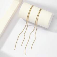 Extra Long Tassel Earrings, Personalized Versatile Elegant Minimalist Long Ear Wire - Multicolor - View 6
