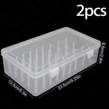42-Slot Transparent Plastic Sewing Thread Organizer Box, Durable Multi-Function Storage Box, Suitable For Small/Medium Spools, Craft Room And Travel Supplies, Can Store Thread Spools, Needles, White Fabric Box With Compartments, Home Desktop Sewing Organizer Box - One Size Fits All - View 11