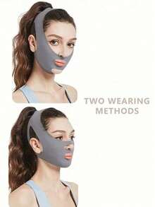 1pc Women's V-Shaped Lifting Mask, Breathable Sleep & Sports Mask, Suitable For Relaxing, Watching TV, Sun Protection - Full Face Sleep Mask, Back To School Essential, Teacher's Day Gift - One Size - View 4