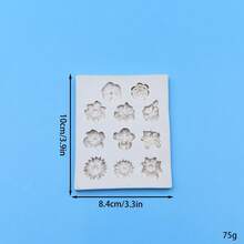 1PC 11 Hole Flower Shaped Decorative Clay Mold, Shooting Decorative Props, Resin Liquid Handmade Decorative Accessories, Simple Demolding, Reusable Silicone Mold, Non Food Contact - Beige - View 4