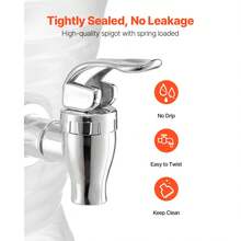 Beverage Dispenser, 2.64 Gallon Drink Dispenser For Parties, Plastic Juice Dispensers With Spigot Ice Chamber, Iced Tea Lemonade Juice Water Dispensers, For Restaurants, Hotels, Parties - Plastic+Plastic Base, 10L - View 3