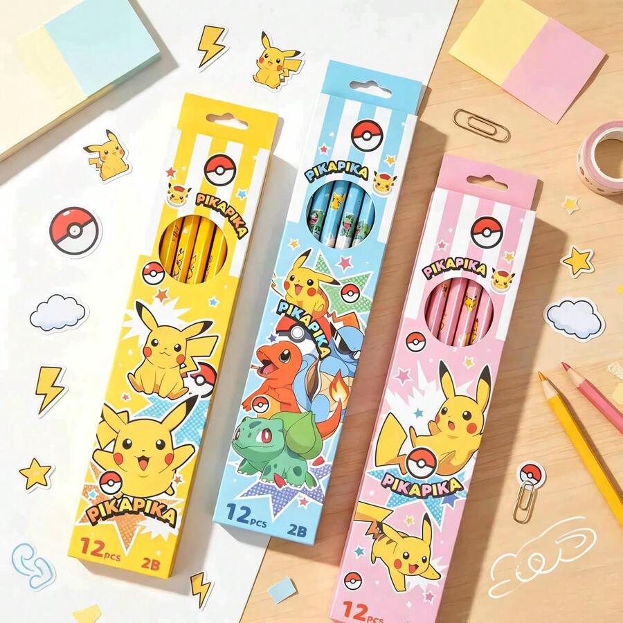 1set 2026 Popular Smart Pencil Gift Box, Three Color Box, Sketch Painting, Cartoon Smart Printing Eye-Catching, Stationery For Students At The Beginning Of School And Children's Gifts Are Preferred. (Stochastic Style) - Multicolor - View 1