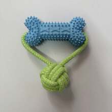 1pc 2-In-1 Dog Chew Toy Set Bone Shape + Rope Ball, Durable Bite-Resistant Dental Cleaning, Suitable For Small To Medium Dogs Interactive Tug Play - Multicolor - View 9