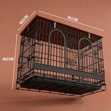 HaluPeit Retro Color Palette Pet Dog Cage, Multi-Functional Storage Side Table Cage For Home Use, Convenient Three Sided Door Opening, Comfortable Home Use For Small And Medium-Sized Dogs Living In Dog Cages - Rust Brown - View 5