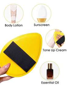 1pc Extra Large Thick Body Lotion Applicator Glove, Non-Absorbent Soft Leather Body Cream Sponge Applicator, Reusable Self-Tanning Glove, Suitable For Body Cold Cream, Body Oil, Brightening Cream, Even Application Skincare Accessory For Home Use - View 10