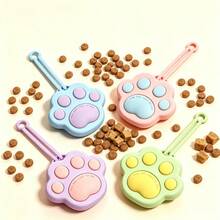Waterproof Silicone Pet Treat Storage Box, Paw Print Hanging Dog Treat Bag, Lightweight Travel Food Container, Suitable For Puppy Kitten Training And Dog Walking - Multicolor - View 5