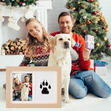 Pet Paw Print Memorial Photo Frame, Cat & Dog Paw Print Inkless Stamp Pad, Hand & Foot Print Memorial Frame, Pet Memorial Gift - Ink Pad Not Included - 7 Inches - View 5