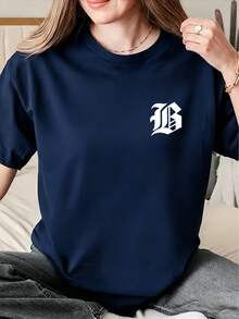Women T-Shirts - 寶藍色 - 查看 1