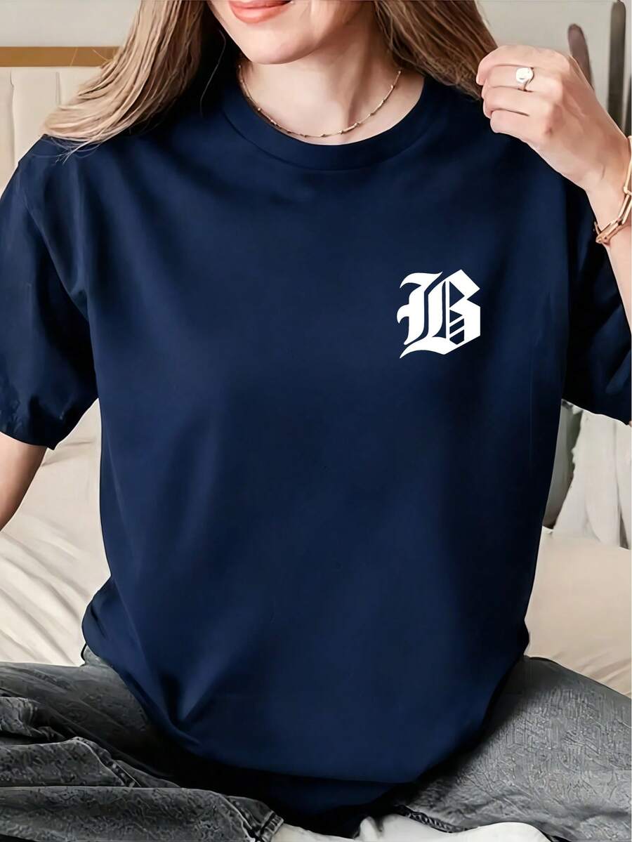 Women T-Shirts - 寶藍色 - 查看 1