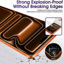ZYONS 2pcs Dust-Proof Hydrogel Screen Protector, Compatible With IPhone 17 Pro Max 6.9 Inch, Compatible With 17 Pro/17/17 Air/16 Pro Max/16/16 Pro/16 Plus/15 Pro Max/15/15 Pro/15 Plus/14 Pro Max/14/13 Pro Max/12/11, High Definition Transparent Gel Film, Supports Fingerprint Unlock, Ultra-Thin Self-Healing - Clear - View 5