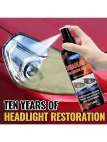 KineShineX Car Headlight Yellowing Oxidation Repair Agent, Car Front And Rear Headlight And Rearview Mirror Cleaner, Headlight Scratch And Fog Repair Agent, Bulb Brightener, Car Accessories - Multicolor - View 2