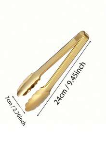 1/2 Gold Tongs, Salad Tongs, Buffet Tongs, Non-Slip Easy Grip Gold Buffet Tongs, Salad Tongs, Bread Tongs, Dessert Tongs, Oven Tongs, Gold Buffet Tongs, Metal Kitchen Tongs, Suitable For Steak, Appetizers, Snacks And Small Portions Of Food - Multicolor - View 6