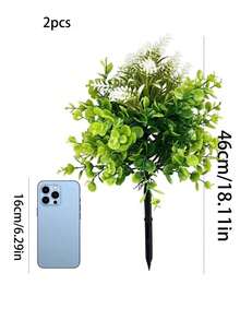 2pcs Large Artificial Flower Bush With Support Structure, Ground-Mounted Tree Flower, UV-Resistant Mixed Color Shrub Floral Arrangement For Indoor And Outdoor Summer And Autumn Decoration - Multicolor - View 8