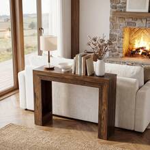 Tribesigns Sofa & Console Tables - Brown - View 7