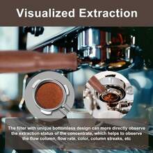 58mm Bottomless Portafilter, Compatible With Barsetto BAE01, BAE02 Calphalon Temp IQ Espresso Machine, 3-Ear Stainless Steel Portafilter With Filter Basket And Wooden Handle, Espresso Machine Replacement Accessory - Multicolor - View 5
