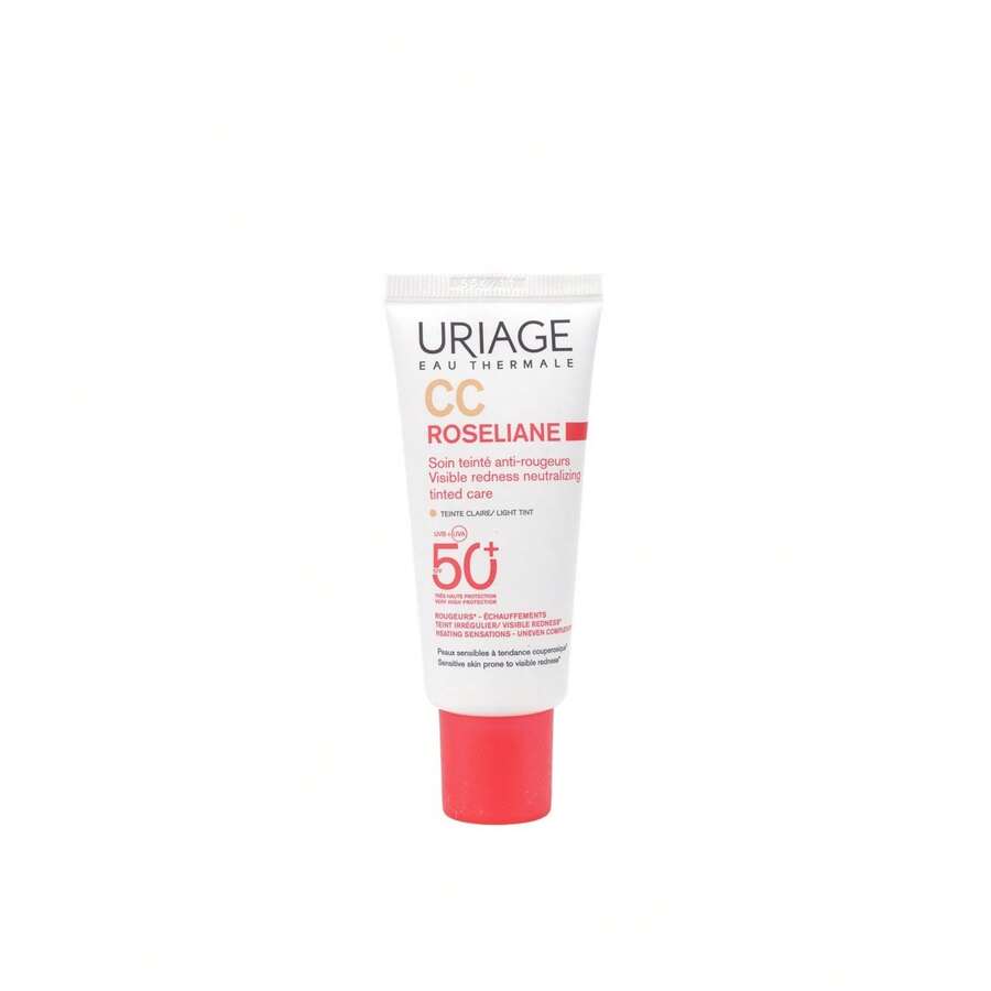 Uriage Roséliane CC-kräm lugnande mot rodnad SPF50+ 40 ml – för känslig hud, sminktäckning, UVA- och UVB-skydd, krämig textur, dermokosmetika - Porcelain - Visa 1