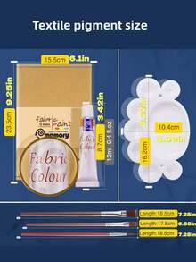 12 Colors Fabric & Glass Paint Set With 3 Brushes Palette 12ml Tubes For Canvas DIY Art Crafts Window Bottle Crafts - Drawing Tools - View 4