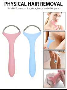 2/1pc Painless Facial Hair Remover, Portable Spring Roller Epilator, Spring-Type Hair Removal Tool, Lightweight Hair Removal Device, Suitable For Men And Women, Stainless Steel Spring Threaded Facial Hair Removal Tool, Body Hair Remover, Facial Razor - Multicolor - View 4