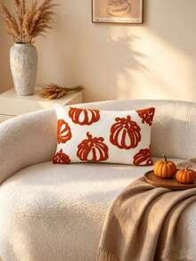 LCUHPCL 1pc Autumn Thanksgiving 3D Pumpkin Embroidery Pillow Case, Atmospheric Decor For Living Room, Bedroom, Party, Dining Room And More - Multicolor - View 14