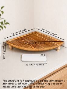 1pc Fan-Shaped Corner Storage Rack, Nordic Minimalist Multi-Functional Display Shelf, Desktop Organizer, Suitable For Spice Jars, Coffee, Cosmetics, Daily Necessities, Ideal For Kitchen Countertop, Cafe, Living Room, Bathroom - Camel - View 2