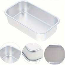 Stainless Steel Baking Mold Multi-Functional Rectangular Baking Pan, Suitable For Homemade Cookies, Cakes, Bread And More - Perfect For Home Cooking And Baking, Essential Baking Tool, Modern Kitchenware - Food Storage Container - No Lid - View 2