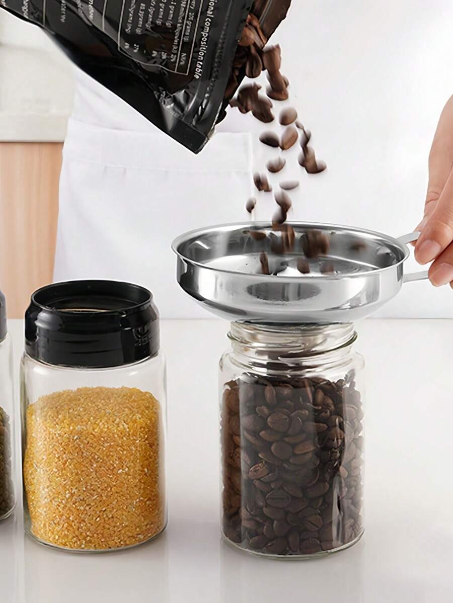 Haus Hana Embudo De Boca Ancha De Acero Inoxidable Para Uso Doméstico, Adecuado Para Mermelada De Frutas, Juego De 1 Pieza / 2 Piezas - Plateado - Ver 1