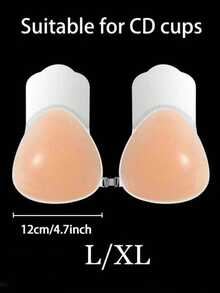 Wireless Invisible Silicone Bra, Reusable Lifting Silicone Pads, Skin-Friendly Material, Non-Slip Seamless Breathable, Suitable For Backless Outfits And Women's Daily Underwear - Multicolor - View 5