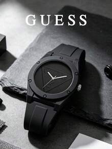GUESS Ladies Minimal Analog Wristwatch, Japan Quartz Movement, Sport Casual Fashion Gift Watch, W0979L2 - Black - View 2
