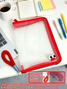 1pc Versatile Clear Document Pouch Waterproof Zipper File Bag Large Capacity Wide Bottom Space Saving Multi Color Design Portable Organizer For Test Papers Home Work Certificates Bills Receipts Stationery Pencil Cases Ideal For School Office - Multiple Styles - View 14