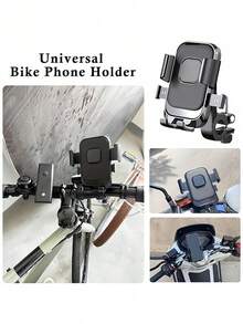 Shock-Absorbing Bicycle Phone Mount With Soft Grip Anti-Slip, Motorcycle Mount, Suitable For Outdoor Cycling, Ergonomic Bicycle Phone Holder, Can Secure Smartphone, Suitable For Daily Commute, Stable Road Bike/Mountain Bike/Scooter Phone Riding Accessory, Suitable For Motorcycle - Multicolor - View 11