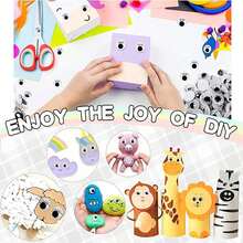 Self-Adhesive Black Googly Eyes With Eyelashes, Plastic Sticky Craft Eye Accessories, Suitable For Scrapbooking, Tissue Paper And Various DIY Creative Projects - 210件 - 查看 6