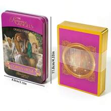 Romance Angels 神諭卡鐵盒裝 神諭卡鐵盒包裝 塔羅占卜工具 桌上遊戲 - 白色 - 查看 6