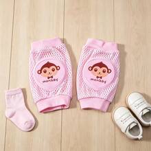 Baby Crawling Knee Pads Suitable For Babies Learning To Walk Indoors. Children's Anti-Fall Knee, Elbow, And Leg Protectors. - Pink - View 4