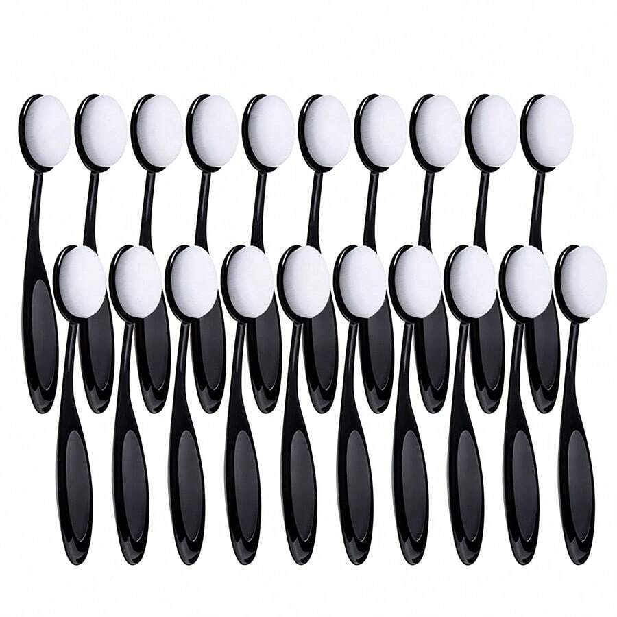 1pc/5pcs/10pcs Multi-Purpose Ink Smudge & Blending Brushes, Assorted Colors, Precise Flat Brush Head, Suitable For Artists, DIY Crafts And Card Making, Back To School - Black - View 1