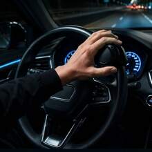 Universal Steering Wheel Spinner Knob, Smooth Rotating Bearing Design Anti-Slip ABS Driving Assist, Effortless Steering Assist Handle, Includes Complete Installation Kit, Suitable For Cars, Trucks, - Solid Color - View 2