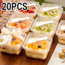 1/20/30/50pcs Transparent Dessert Cups/Tiramisu Boxes With Lids And Spoons, Stackable Dessert Containers, Suitable For Mousse, Fruit, Cake Slices, Bakery Takeout And Home Baking - Multicolor - View 20