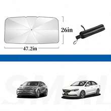 Car Sunshade, Windshield Sunshade, Heat Insulation, Foldable Car Sunshade, Block UV Rays, Protect Car Interior And Prevent Aging, Universal Design, Space-Saving, Foldable Easy To Install And Store, Suitable For Sedan/SUV/MPV, - Multicolor - View 11