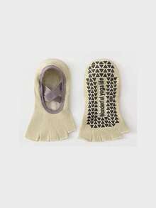 1/3/6 Pairs Women's Open Toe Five-Finger Yoga Socks, Summer Thin Professional Non-Slip Adult Indoor Sports Split Toe Pilates - Multicolor - View 7