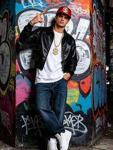 4Pcs D EXCEED 80s 90s Hip Hop Costumes Outfit Kit Fake Gold Chain Necklace Dollar Sign Cap Jewelry Set Rapper Accessories - Multicolor - View 7